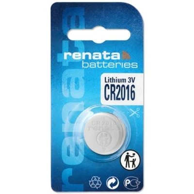 Image of Renata CR2016 Pack of 2 x lithium Batteries 3 V