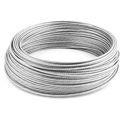Image of 1 mm Thick Wire Rope Cable Galvanised Steel (1 x 5 metres / 16.40 ft)