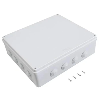Image of ABS plastic Dustproof Waterproof IP65 Junction box Universal electrical for projects White 15.7&quot;x 13.8&quot; x 4.7&quot;(400 mm 350 120 mm)