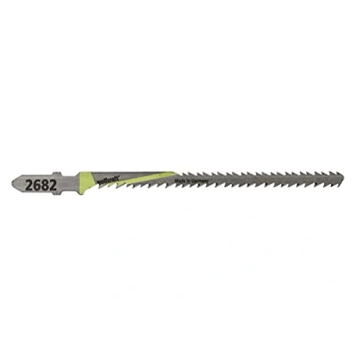 Image of wolfcraft 2 HCS Jigsaw Blades, T shank, toothing on both sides, wood, curved cut I 2682000
