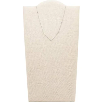 Image of Fossil Necklace for Women Glitz By The Yard, Total Length: 40 cm + 2.54 Silver Sterling Necklace, JFS00453040