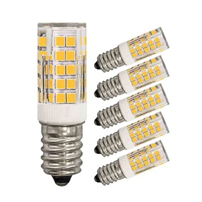 Image of Mjiuzhou E14 LED Light Bulbs Equivalent to 40W 50W Halogen Warm White 3000k 5W 480 Lumen 220V 360 Beam Angle Energy Saving Small Fan Bedroom Night Base Ceiling Lamp Chandelier 5 Pack