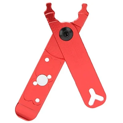 Image of Bike Master Link Plier, Chain Pliers Plier Valve Tool, Tire Lever 4In1 Multifunctional Tools (Red)