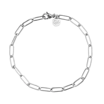 Image of GD GOOD.designs EST. 2015 Link Bracelet Ladies in Silver Waterproof Fine Stainless Steel I Size Adjustable Chain