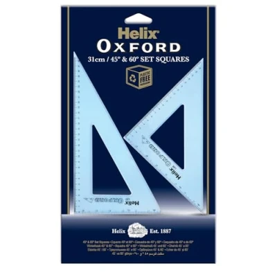 Image of Helix R36011 Oxford 31cm 45 &amp; 60 degree Set Squares
