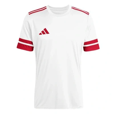 Image of adidas Men&#039;s SQUADRA25 Jersey Short Sleeve, White/Team Power red 2, L