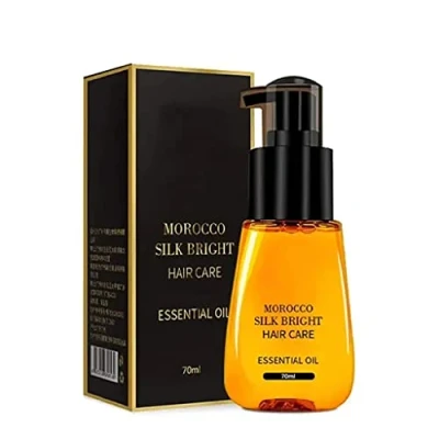Image of ShineStudio Anti frizz Hair Serum, Shine Studio Morocco Silk Bright Care, Care Essential Oil Reduce Dry (1 Pcs)