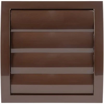 Image of Vent Systems Ø150 mm / 6&quot; Inch Brown Air Plastic Cover Louvered Outdoor Opening Flap Built in Pest Guard Screen HVAC for Home Improvement