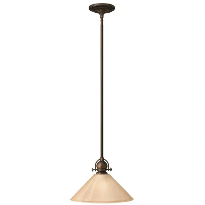 Image of Mayflower 1 Light Dome Ceiling Mini Pendant Olde Bronze, E27