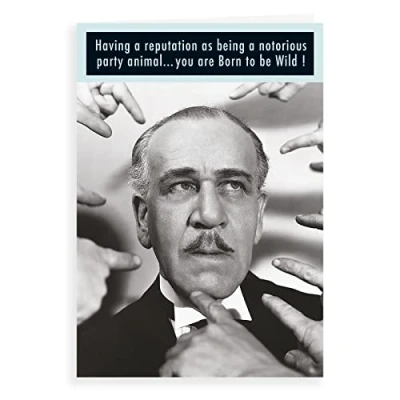 Image of Regal Publishing Humour Funny Birthday Card Born to be wild 7 x 5 inches