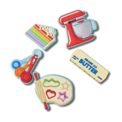 Image of Crocs Unisex&#039;s Wake and Bake 5 Pack Shoe Charms, One Size
