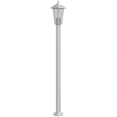 Image of vidaXL Outdoor Floor Lamp Silver 120 cm Stainless Steel