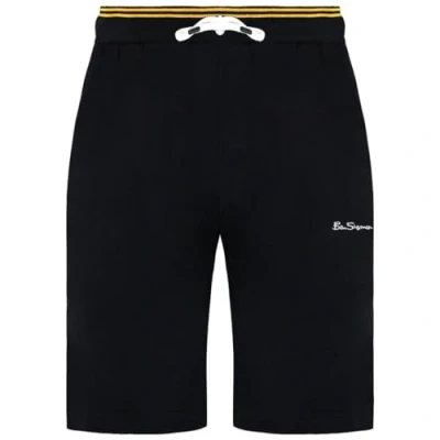 Image of Ben Sherman Script Embroidered Mens Sweat Shorts 0065223 Black