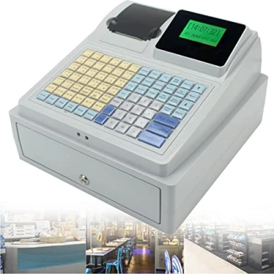 Image of Electronic Cash Register, Register Till for Small Business, POS System, 81 Keys, Digital LED Restaurant Supermarket Retail, English System