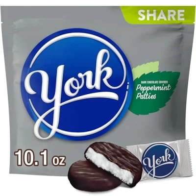 Image of YORK Dark Chocolate Peppermint Patties, Candy Share Pack, 286g 10.1 oz
