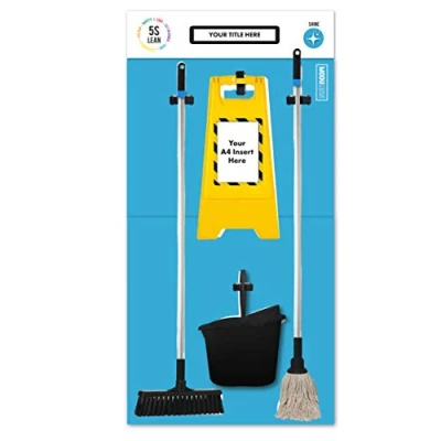 Image of MODULEAN™ Shadow Boards 5S Lean Compliant &amp; Vis Comm for The Workplace (Blue, Board 6 Cleaning XL)
