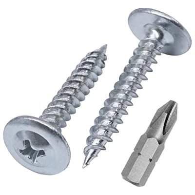 Image of (Pack of 100 pcs) Zinc Plated Steel 4.2 x 25 mm Wood Screws, Metal Phillips Modified Truss Head, Self Tapping (100, mm)