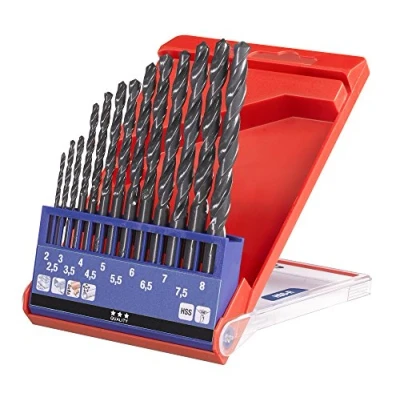 Image of kwb 13 Piece HSS Metal Drill Bit Set, Ø 2 to 8 mm, 0.5 mm Increments, Precision Bits