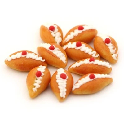 Image of MyTinyWorld 9 x Dolls house Miniature Small Cream Buns
