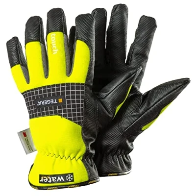 Image of Ejendals 9128 11 Size &quot;Tegera 9128&quot; Synthetic Leather Glove Yellow/Black