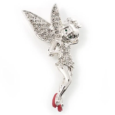 Image of Avalaya Diamante Fairy Brooch (Silver Tone)