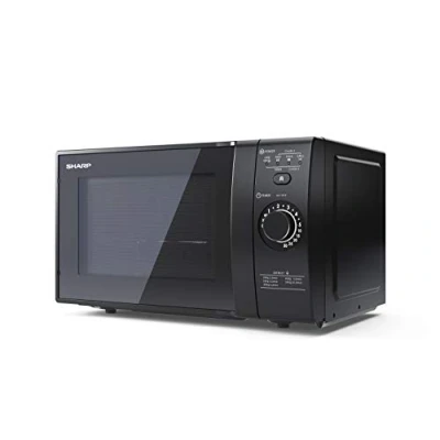 Image of SHARP YC GG02U B Compact 20 Litre 700W Digital Microwave with 1000W Grill, 3 power levels, ECO Mode, defrost function, LED cavity light Black