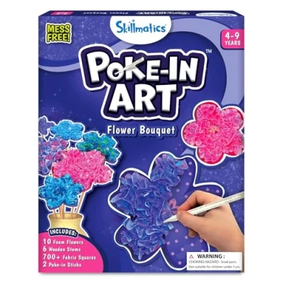 Image of Skillmatics Art &amp; Craft Activity Poke in Flower Bouquet, Mess Free for Kids, DIY Kits, Creative Activity, Fine Motor Skills, Gifts Girls Boys Ages 4, 5, 6, 7, 8, 9