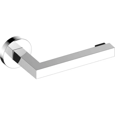 Image of KEUCO Edition 90 Metal Toilet Paper Holder High Gloss Chrome Plated Roll with Roller Brake for Bathroom and Guest