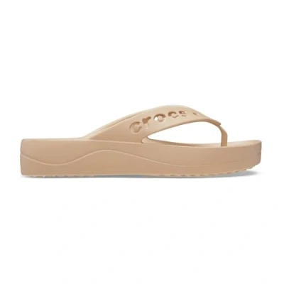 Image of Crocs Women&#039;s Baya Platform Flip Flop, Chai, 3 UK