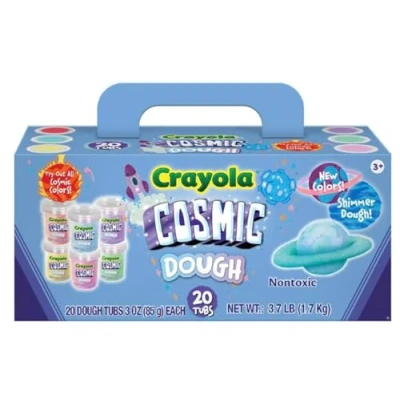 Image of Crayola NEW Pearl &amp; Cosmic Special Effects Dough 20pk x 3oz and Shimmer Tubs Pastel Colors (Crayola Dough)