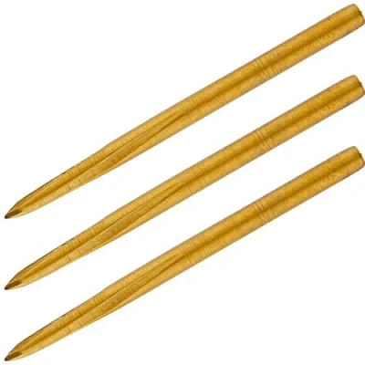 Image of Unicorn Volute Replacement Steel Tip Dart Points PVD Golden Titanium Coating Plain Grip 42 mm 3 per Pack