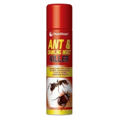 Image of PestShield Ant Insect Killer 300ml Spray Pack of 1 Fast Acting Rapid Pesticide Cockroach Fleas Woodlice Crawling Insects Control Treatment with Welari Thank You Card (1pack) (300kg)