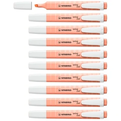 Image of Highlighter STABILO swing cool Pastel Pack of 10 Creamy Peach