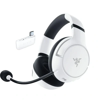 Image of Razer Kaira HyperSpeed Wireless Multi Platform Gaming Headset for Xbox (HyperSpeed Wireless, TriForce 50mm Drivers, HyperClear Cardioid Mic, FlowKnit Memory Foam Cushions) White