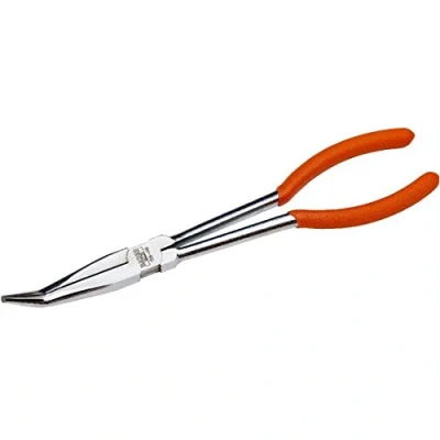 Image of Bahco 158 NB Snipe Nose Pliers with Extra Long Tips Bent at 35 Degree, Multi Colour