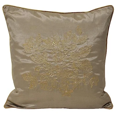 Image of Paoletti Chic Filled Cushion Taupe Size 45 cm x