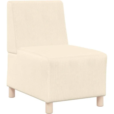 Image of vidaXL Sofa Chair with Cushion Cream Corduroy fabric