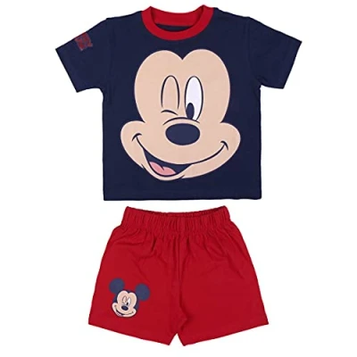 Image of CERDÁ LIFE&#039;S LITTLE MOMENTS Boy&#039;s Pijama Verano Mickey Mouse de Color Azul Licencia Oficial Disney Summer Pajama in Blue Official License, Rojo, 4 años