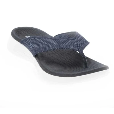 Image of Skechers Women&#039;s ON The GO 600 Sandal, Navy Textile, 6 UK