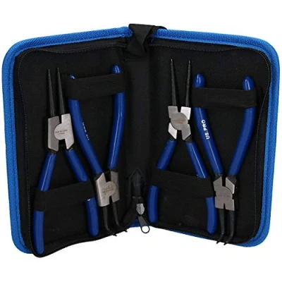 Image of 4pc professional 7&quot; circlip plier/pliers set in a carry case by BERGEN AT336