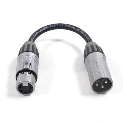 Image of designacable.com DMX Adapter Turnaround Cable. 5 Pin to 3 XLR Lead