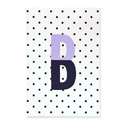 Image of Kate Spade New York Initial Notepad, Paper Pad with 100 Blank Sheets, 7&quot; x 4.75&quot; Small Writing for Desktop Notes, B (Purple)