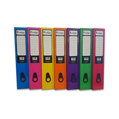 Image of Pukka Pad A4 Lever Arch Box Files 10 Pack of 2 Ring Paperboard File Binders for Document Storage &amp; Organisation with 70mm Capacity, Spine Label, and Thumb Hole Easy Retrieval 21 x 29cm, Blue