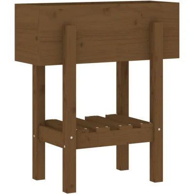 Image of vidaXL Garden Planter Honey Brown 62x30x69 cm Solid Wood Pine