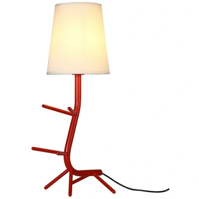 Image of Centipede Table Lamp With Shade, 1 x E27, Red / White