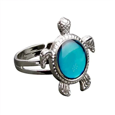 Image of N / A Nigoz Turtle Mood Ring Emotion Feeling Color Change Adjustable Birthday Gift Adorable Quality and Durable