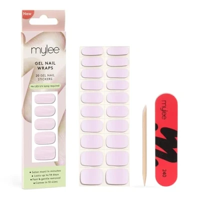 Image of Mylee Gel Nail Wraps [Sea Shell] 10 Pre Cured Stickers for Instant Mani No Lamp Needed, Chip Resistant, Glossy Finish, Lasts Up to 14 Days Easy Apply, Vegan &amp; Cruelty Free