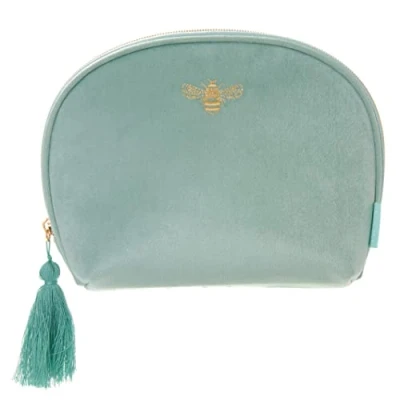 Image of Danielle Creations Summer Bee Beauty Oval Make up Bag Sage Green Large