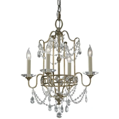 Image of Gianna Chandelier 4 Light Silver Finish, E14