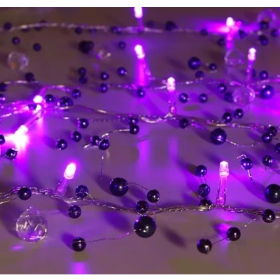 Image of Christmas Concepts® 2m (6.5ft) LED String Lights, Recommended for Weddings &amp; Christmas, Garland Party Decorations (Purple)